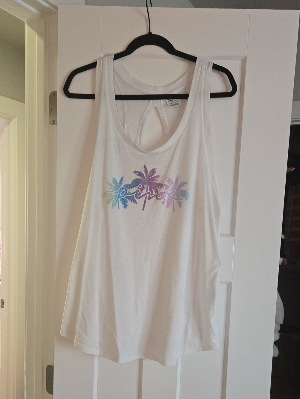VS PINK Flowy Keyhole Tank Top